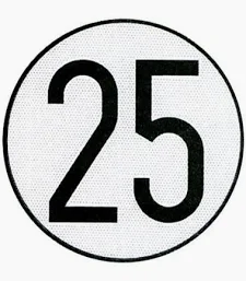 Placa Velocidad 25 -30 y 40 Reflectante